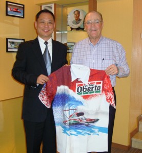 Sam Cole with Zhengmin Shi