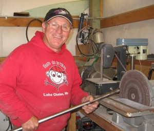 Mark at the grinder Mark at the grinder