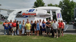 Guntersville boosters in front of U-27 Wiggins Racing hydroplane